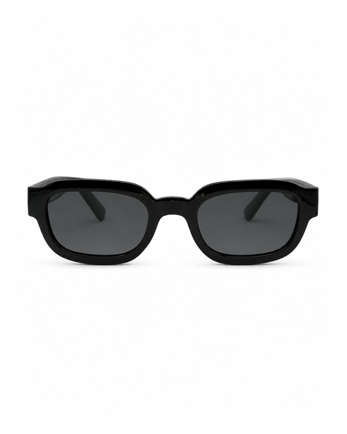Occhiali da sole ELY — Nero con lenti grigie scure, vista frontale.