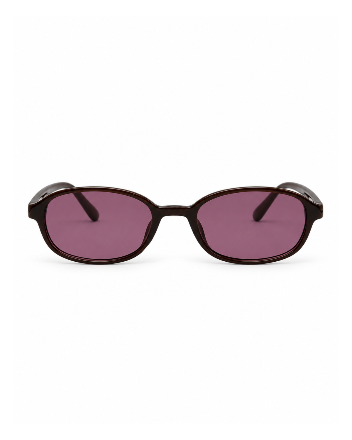 Occhiali da sole SALISBURY — Rosso scuro con lenti rosse, vista frontale.