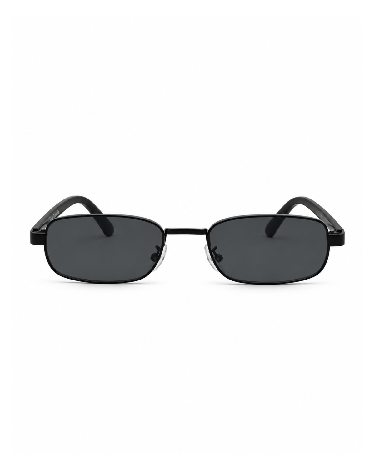 Occhiali da sole TRURO — Nero con lenti nere, vista frontale.
