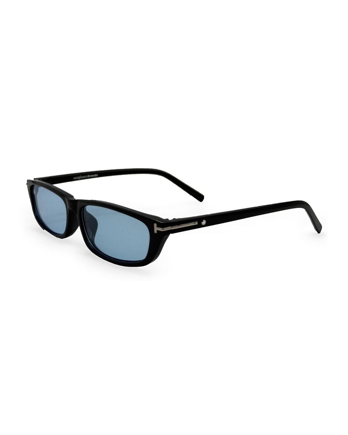 BEVERLY HILLS — Nero con Lenti Azzurre — vista laterale #Colore_Nero con Lenti Azzurre