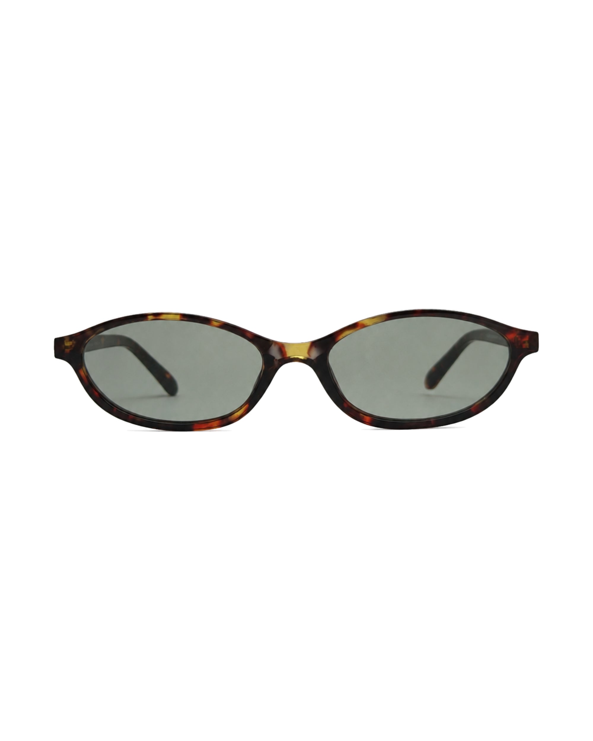Occhiali da sole PORTOFINO tartarugato con lenti verde-grigio – vista frontale