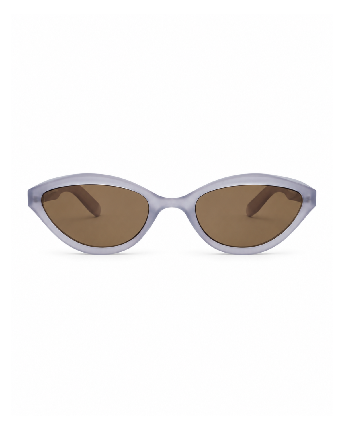 Occhiali da sole CADIZ — Grigio-viola con lenti marroni, vista frontale.