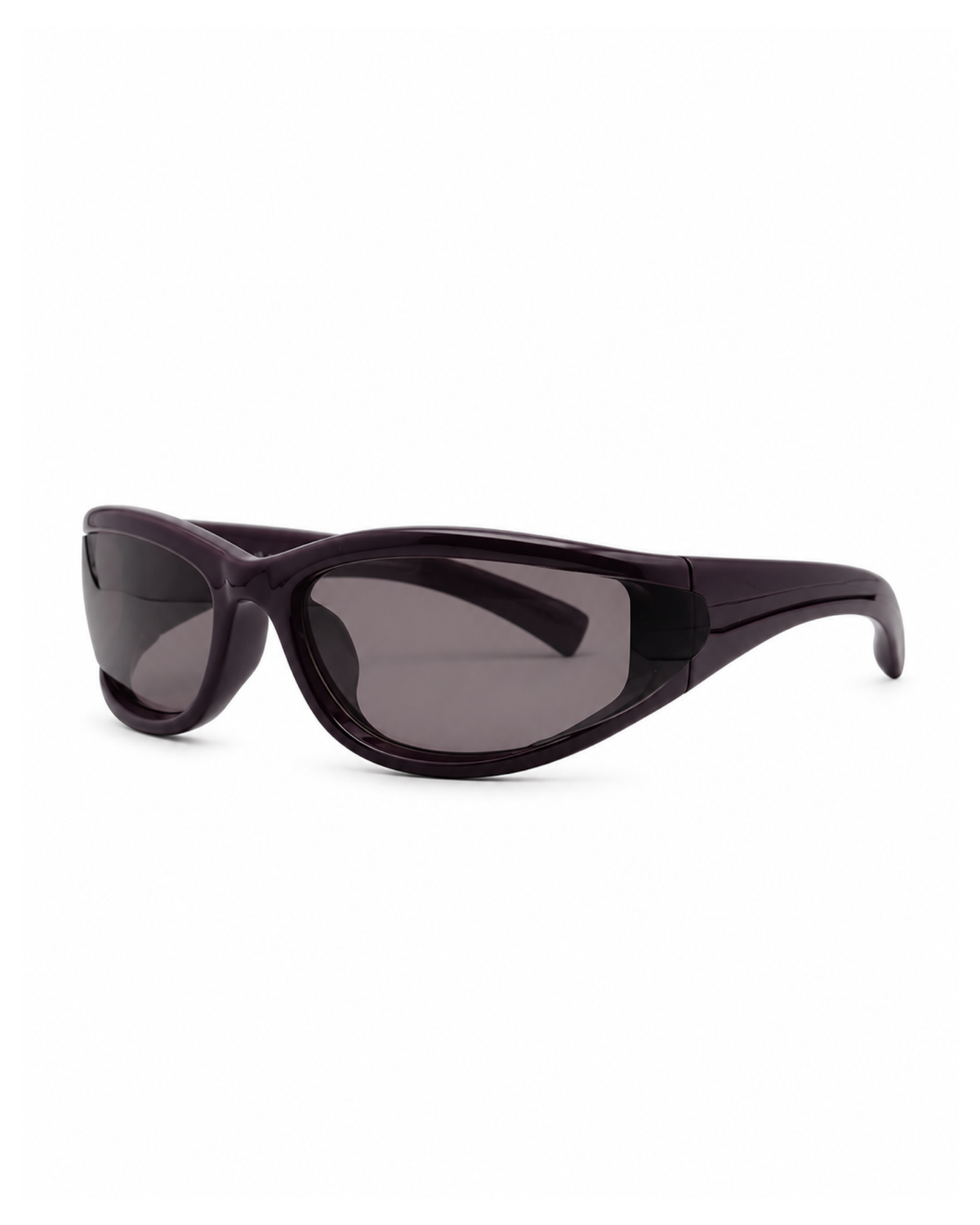 Occhiali da sole LANCASTER — Nero con lenti grigio-viola, vista a tre quarti.
