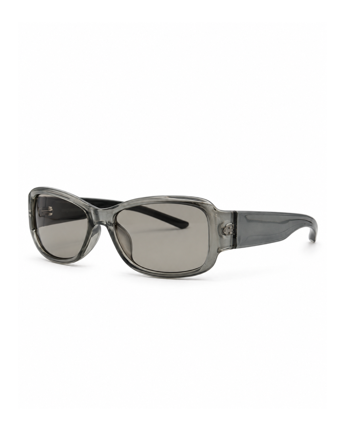 Occhiali da sole PRESTON — Grigio fumé trasparente con lenti scure, vista a tre quarti.