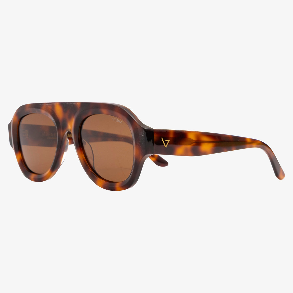 Occhiali da sole STUSSY, montatura tartarugata, lenti marroni, vista a tre quarti