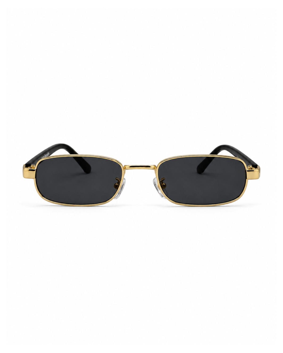 Occhiali da sole TRURO — Oro con lenti nere, vista frontale.