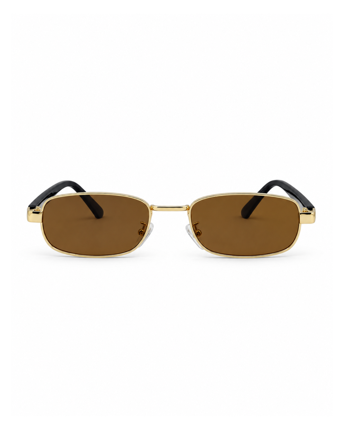 Occhiali da sole TRURO — Oro con lenti marroni, vista frontale.