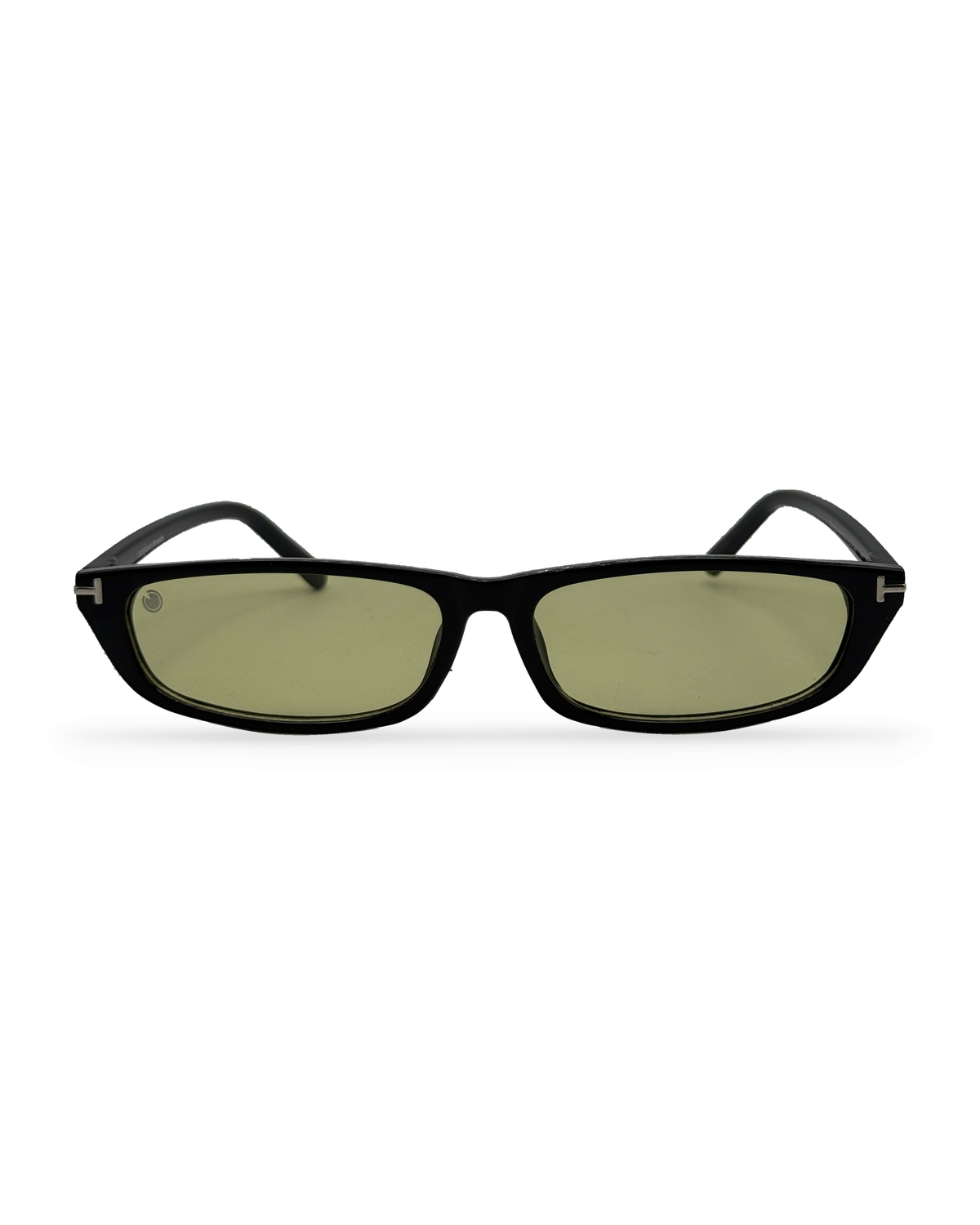 BEVERLY HILLS — Nero con Lenti Verde Oliva Chiaro — vista frontale #Colore_Nero con Lenti Verde Oliva Chiaro