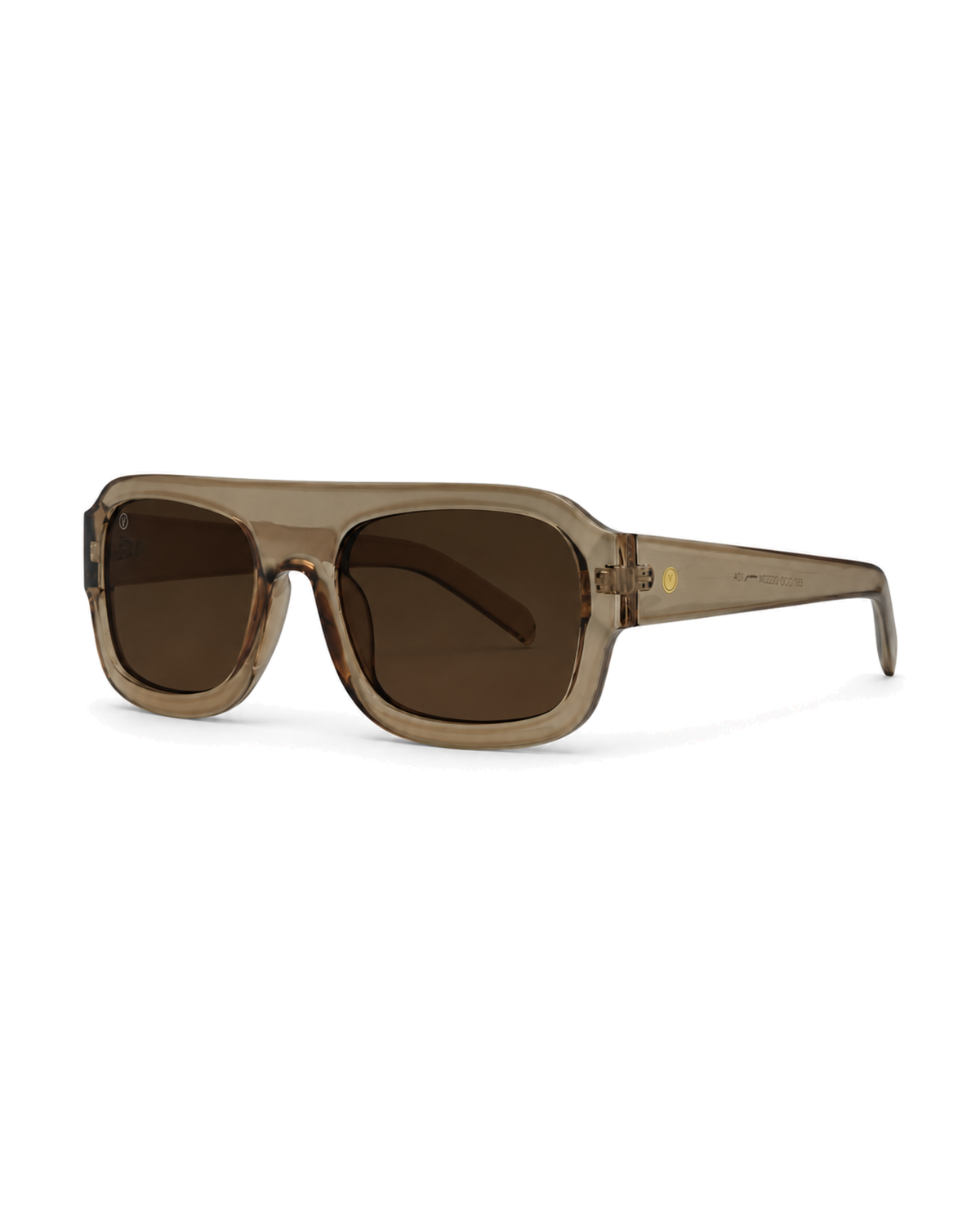CHELSEA – Beige Traslucido con Lenti Marroni – vista laterale