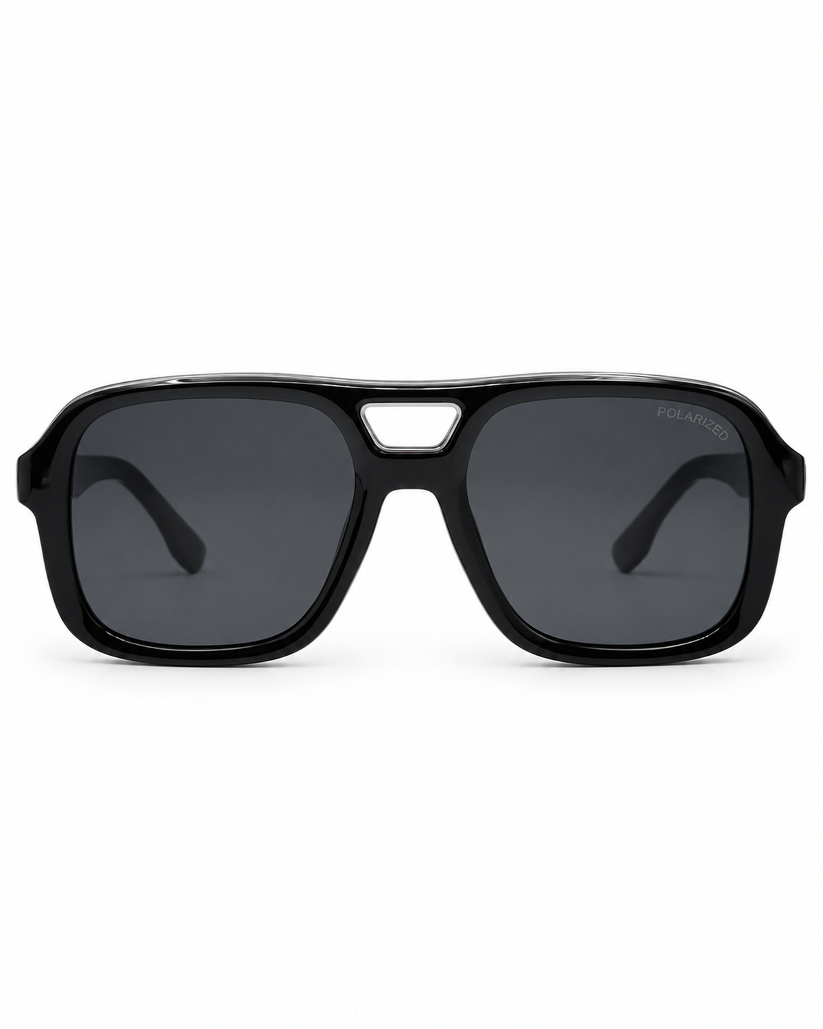 CHESTER Nero con Lenti Grigie, vista frontale