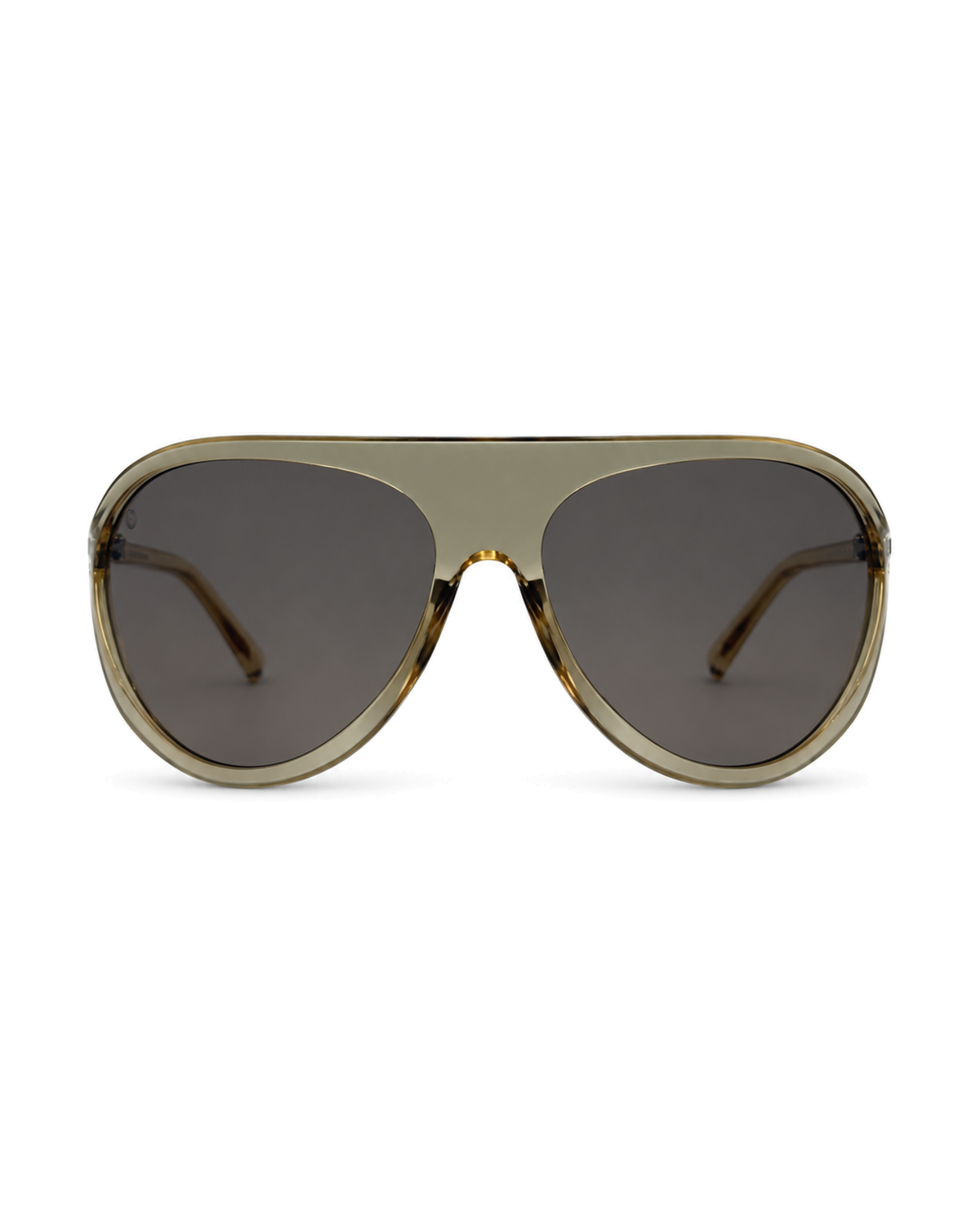 Occhiali da sole DUBAI, giallo trasparente con lenti beige, vista frontale