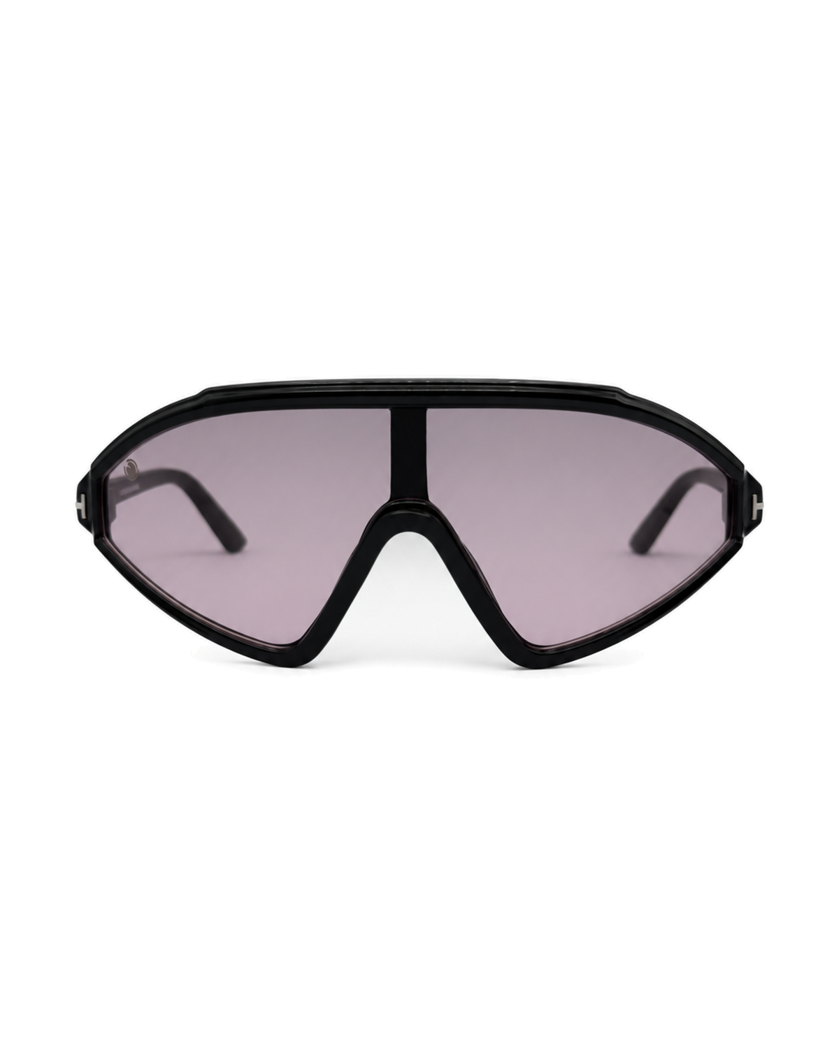 Occhiali da sole MONACO, Nero con Lenti Rosa Chiaro, vista frontale