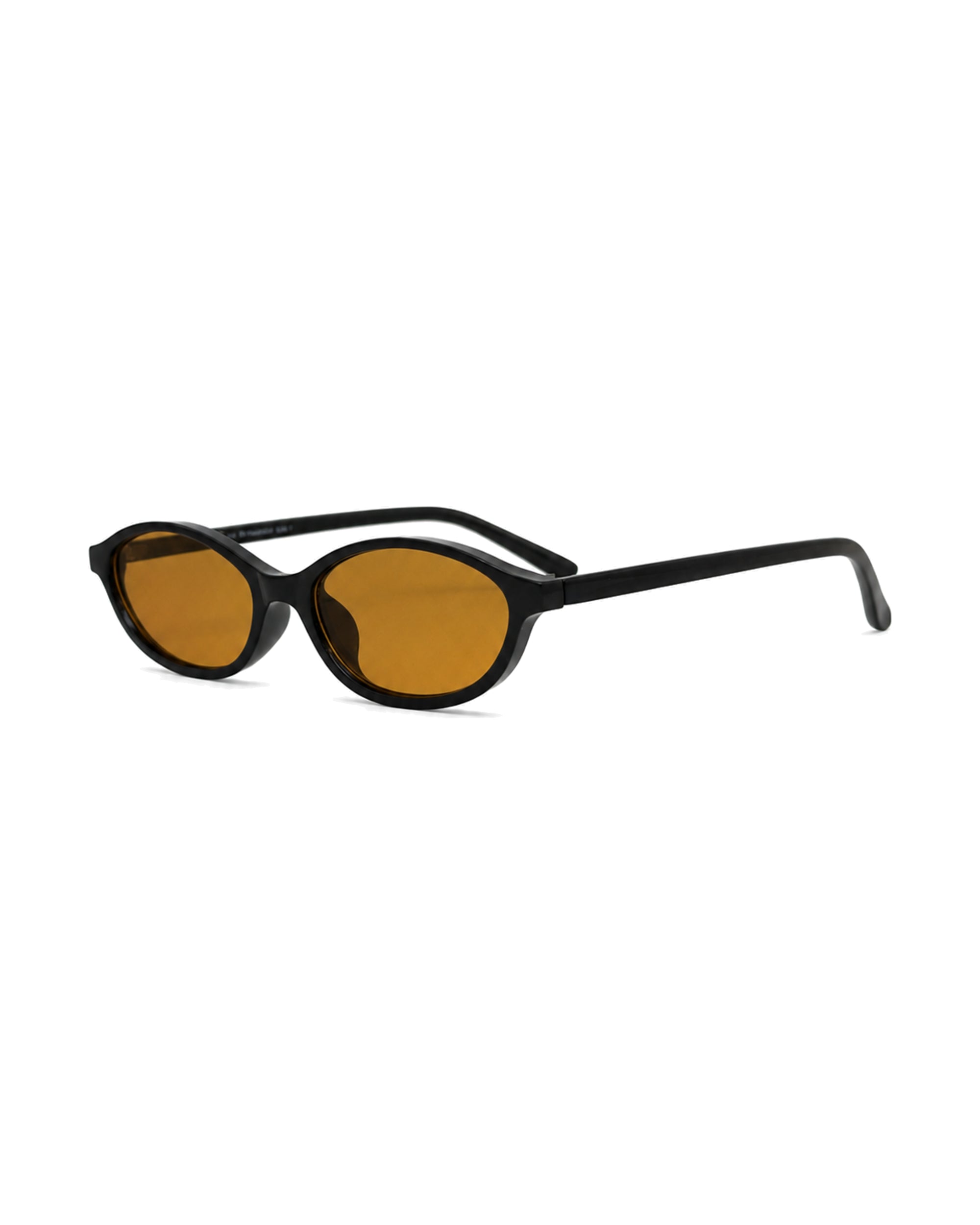 Occhiali da sole PORTOFINO nero con lenti ambra – vista tre quarti